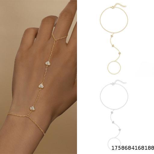  Love set diamond bracelet, ring chain, niche design, high-end temperament, versatile ring chain