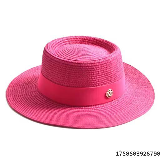 Spring/Summer Foldable Straw Hat Beach Men's and Women's Beach Vacation Sunshade Hat Concave Top Jazz Hat Top Hat