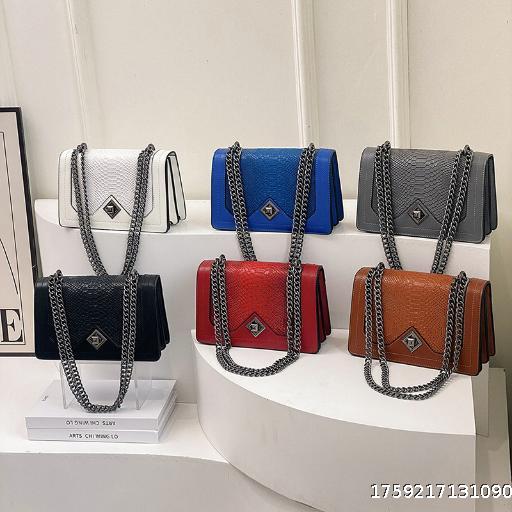 Women'sbag 2025 New Serpentine Single Shoulder Crossbody Chain Small Square Bag