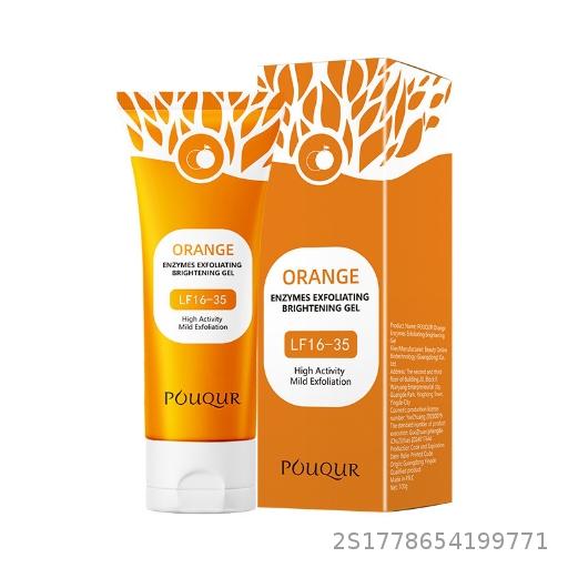  Ice Skin Extract Orange Exfoliating Gel for Men's and Women's Facial Deep Cleansing Gel, Moisturizing, Moisturizing, and Exfoliating