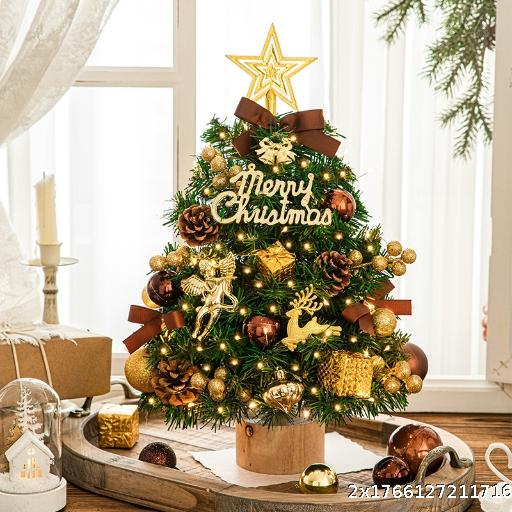 New Christmas Small Red Desktop Christmas Tree Pile Ornament DIY Material Packaging Decoration Christmas