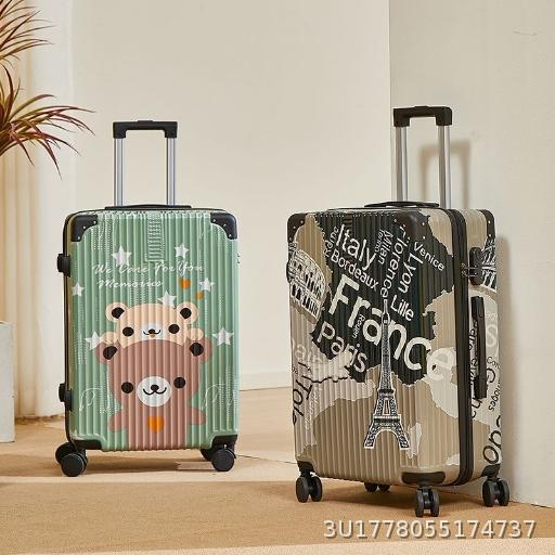 Thick Hard Shell Boardable Luggage, Painted Travel Student Luggage, Postal Wide Rod Luggage