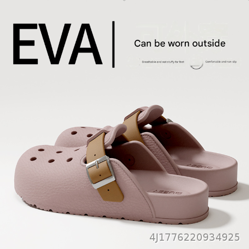  Cave Shoes for Men, Summer Outerwear, Baotou EVA Thick Bottom Home Anti slip Couple Sandals for Women