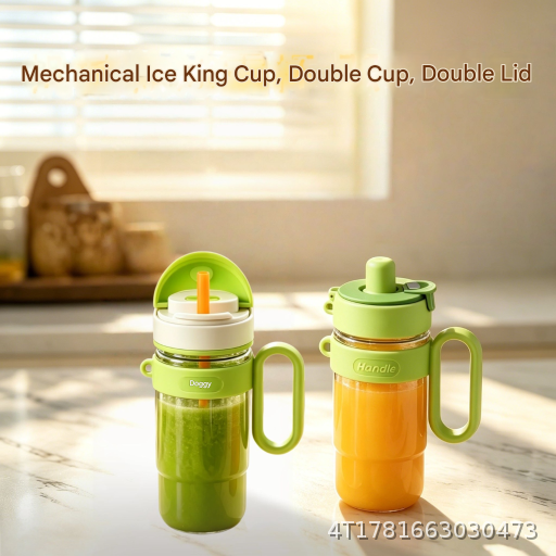 Juicer Household Double Cup Double Lid Juicer Portable Juicer Outdoor Multi functional Accompanying Cup Juice Cup