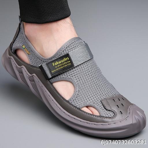 Breathable Hole Sandals Soft Bottom Soft Surface One Step Stepping Hollow Casual Shoes Mesh Casual Shoes