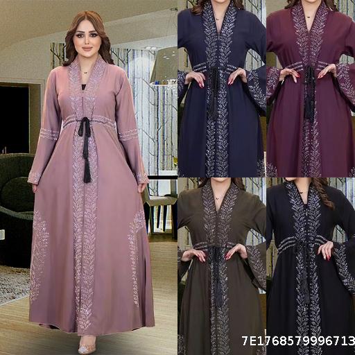 Large size women's trumpet long sleeved dress