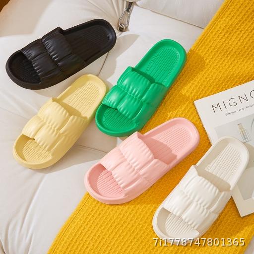  Men's indoor home slippers, women's outdoor wear, summer anti slip, couple's personality, thick sole, shower, leisure