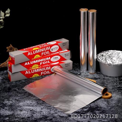 {Minimum order of 2 pieces} Barbecue disposable high-temperature resistant tin foil roll oven paper thickened aluminum foil paper baking fish baking tin foil paper