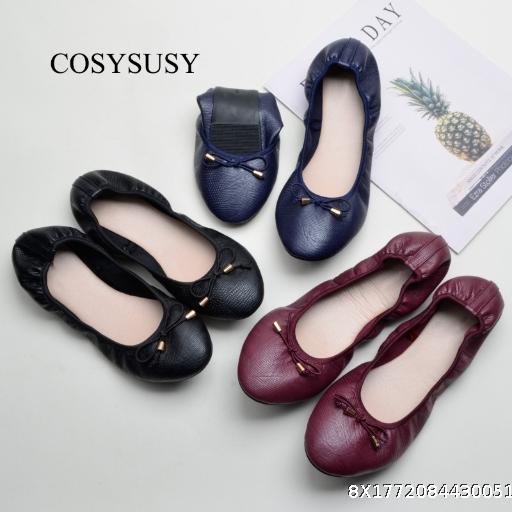 Spring and Summer Chicken rolls Shoes 2025 Casual Soft Sole Shallow Mouth Single Shoes Female Pregnant Women Bowknot Black Women's Shoes