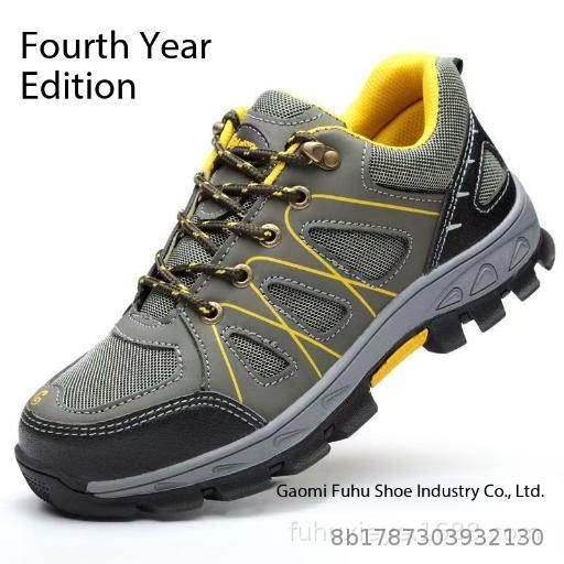  Labor protection shoes, men's work shoes, anti smashing, anti slip, anti piercing, comfortable, breathable, anti odor, steel toe caps, construction site, safe and wear-resistant