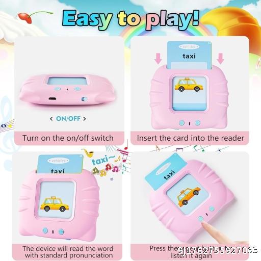 Cat Early Education Machine Popular FlashCards Children's Puzzle Voice Card Machine Flash Card Learning Machine