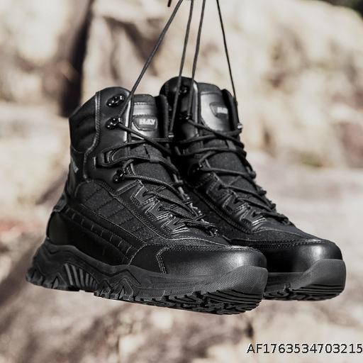 2025 New Outdoor Wear resistant Combat Boots Men's Hiking Training Boots Cross border Large Combat Boots Camouflage High Top Boots