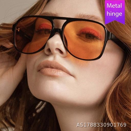 European and American Retro Double Beam Sunglasses 2022 New Trendy Ins Personalized Large Frame Internet Celebrity Same Style Toad
