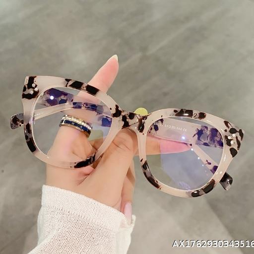 New Large Frame Anti Blue Light Glasses Full Frame Retro Fashion Glasses European and American Export Simple Frame Glasses