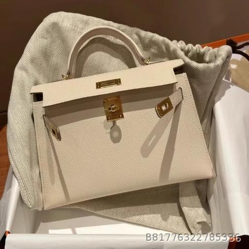 Women's Bag Leather Second Generation Kelly Bag 2025 New Mini Leather Handheld Single Shoulder Crossbody Bag