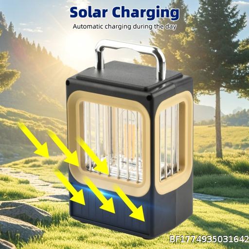  Solar powered Courtyard Camping Unlimited Dimming Convenient Charging Handheld Hanging Work Tungsten Wire Lamp
