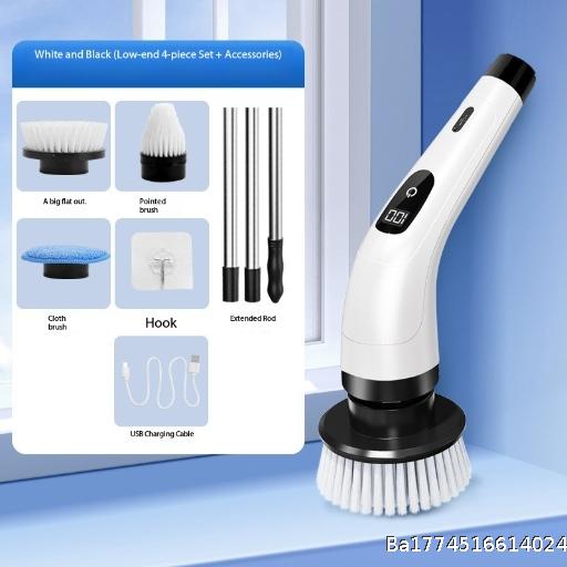 Multi functional floor scrubber, wireless charging, folding, household kitchen and bathroom