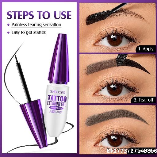 SHEDOES Top selling Tear off Eyebrow Adhesive Waterproof Non smudging Lazy Thrush One Tear Molding Three Color Eyebrow Dyeing Cream