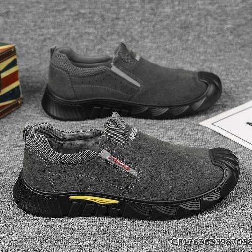  New Men's Shoes, Labor Protection Shoes, Low Top, One Step Stepping, Thick soled Work Shoes, Work Clothes, Trendy Shoes, Fashion Casual Shoes