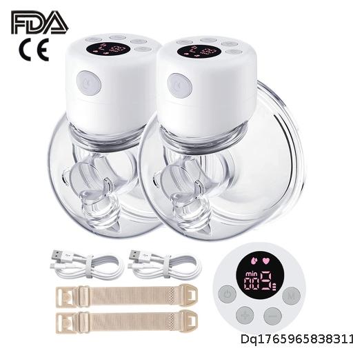 Electric breast pump hand free wearable double-sided high suction silent milking machine