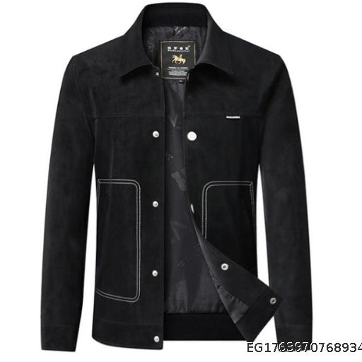 Collar PU Short Jacket Leather Jacket Men's Jacket