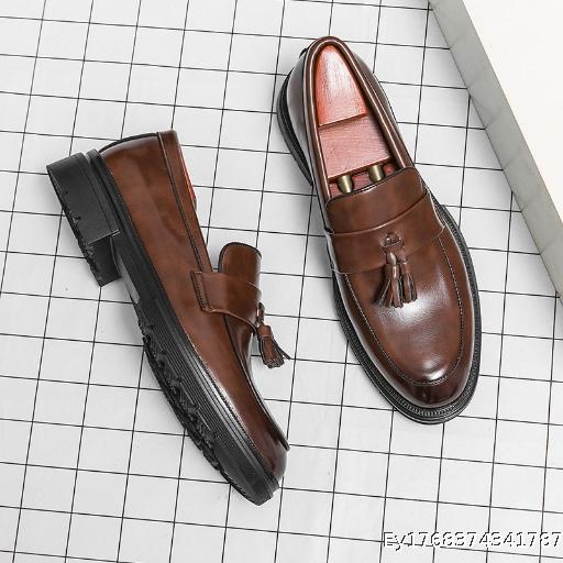 New Arrival Block Suede Casual Dress Shoes Men Comfort Breathable Fringe Lace-Up Loafer Dress Shoes Men Series
