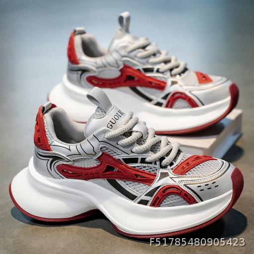 Large size Spring and Autumn new casual running shoes for men, height increasing thick soled Forrest Gump dad shoes