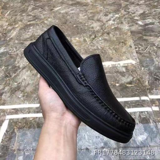 Men's cowhide men's shoes soft sole, middle-aged and elderly genuine leather, breathable, business soft leather, casual lazy leather shoes, dad's foot kick
