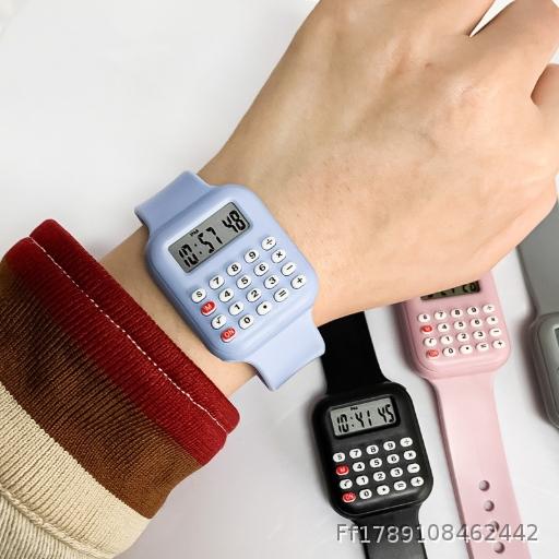 Multifunctional Watch Electronic Calculator Children's Student Watch Date Calculation Numbers Detachable Strap Electronic Watch