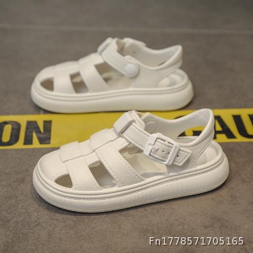 Children's Slippers, Hole Shoes, Boys' Summer New Style, Anti slip, External Wear, Beach Shoes, Dual use, Middle and Large Children's Baotou Men's Cool Dragging