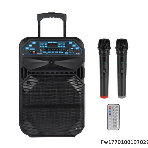 12 inch Square Dance Speaker Bluetooth Speaker Outdoor Wireless KTV High Power Performance Mobile Rod Speaker