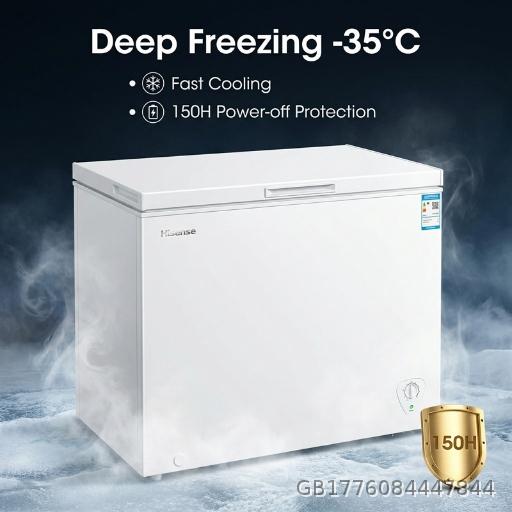 Hisense/Hisense Household Commercial Refrigerator Horizontal Refrigerator Energy saving Low noise Refrigeration and Freezing Conversion Cabinet 300 liters