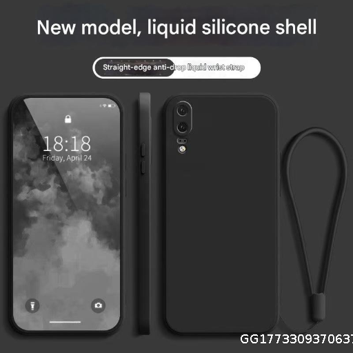  Huawei P20 Phone Case EML-AL00 Straight Edge Soft Case Fully Wrapped Liquid Silicone Anti Drop Protective Cover New Tide