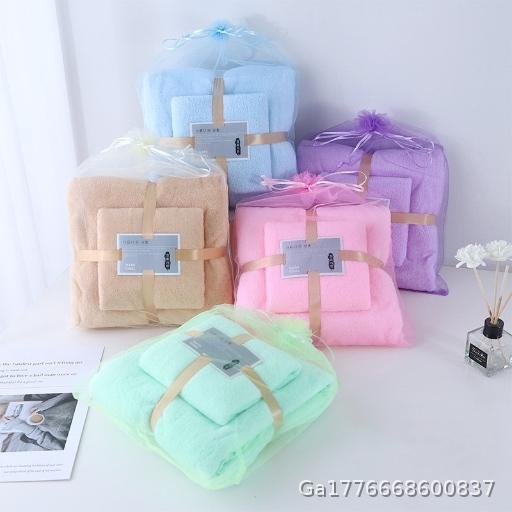 [Wholesale 10 sets] Towels, bath towels, mother and child sets, absorbent quick drying face washing and bathing gifts, wedding souvenirs wholesale, soft and skin friendly