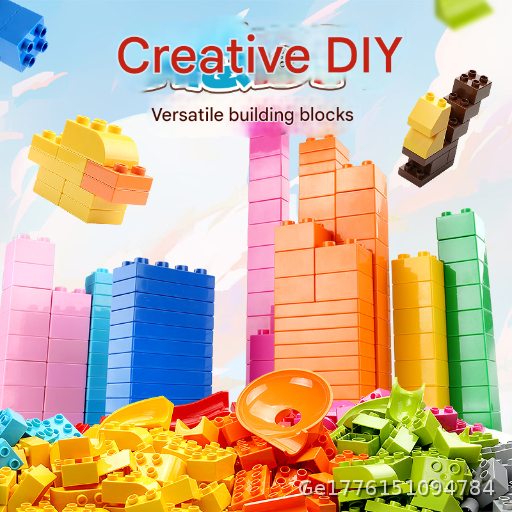 Feile Large Granular Building Blocks Bagged Bulk Creative Versatile DIY Building Blocks Children's Beginner Assembly Toy House