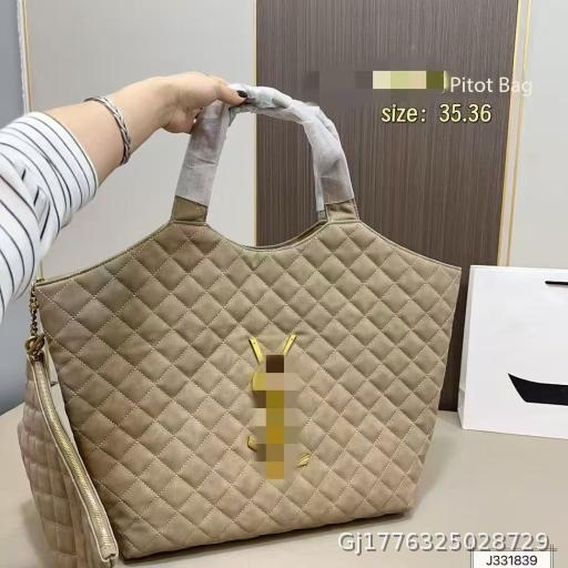 DIY25 New Yangshulin High end High capacity Fashion Lingge Tote Handheld Shoulder Bag