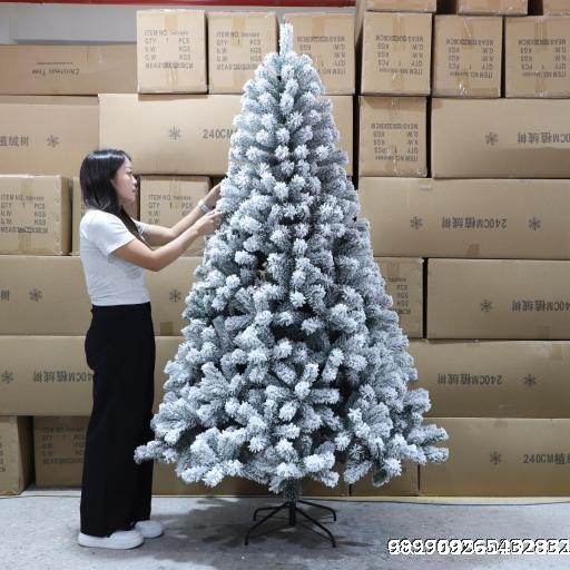 Christmas Tree 1.5 meters white plush tree simulation snow falling Christmas tree