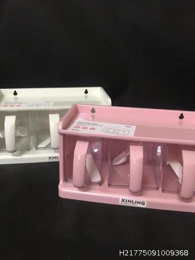 Drawer style Three compartment Seasoning Box without Lid Seasoning Box Set Kitchen Plastic Seasoning Jar Salt Ba Monosodium Glutamate Box