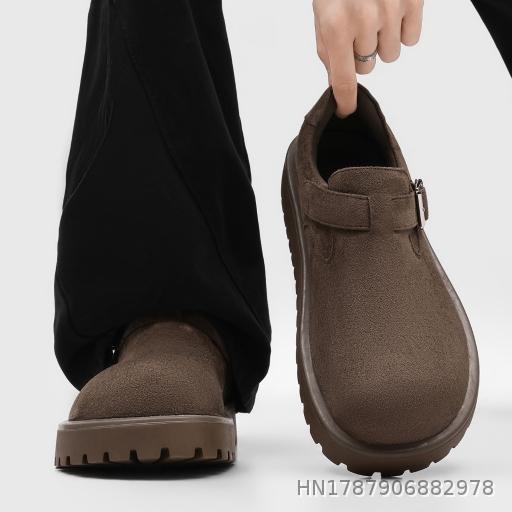 Small niche design retro Boken shoes men 2026 new one foot casual loafers thick soled big toe shoes