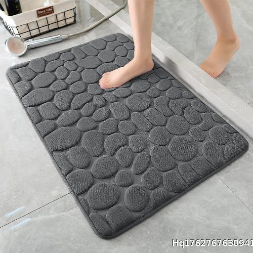 Pebble Head Pattern Floor Mat Memory Cotton Bathroom Water Absorbent Door Mat Anti slip Mat Carpet