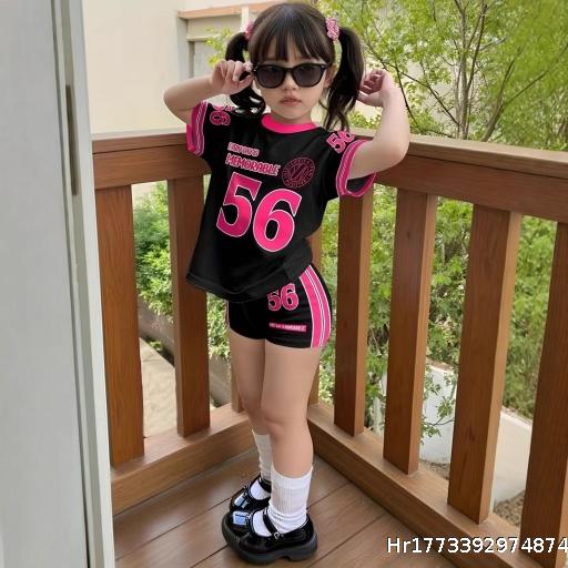 Children's Clothing Versatile T-shirt Shorts Set Children's Two Piece Set