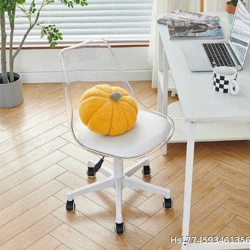Roller Chair Home Study Office Desk Chair Transparent Acrylic Makeup Chair Computer Chair