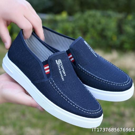 2025 New Men's Shoes Spring Casual Shoes Men's Breathable Lightweight Anti slip Shoes Men's Middle aged and Elderly Soft soled Cloth Shoes