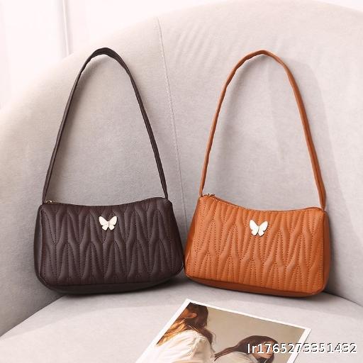 Fashionable and Versatile Underarm Bag Embroidered Handbag French Trendy Simple Shoulder Bag Exquisite Women's Crossbody Bag