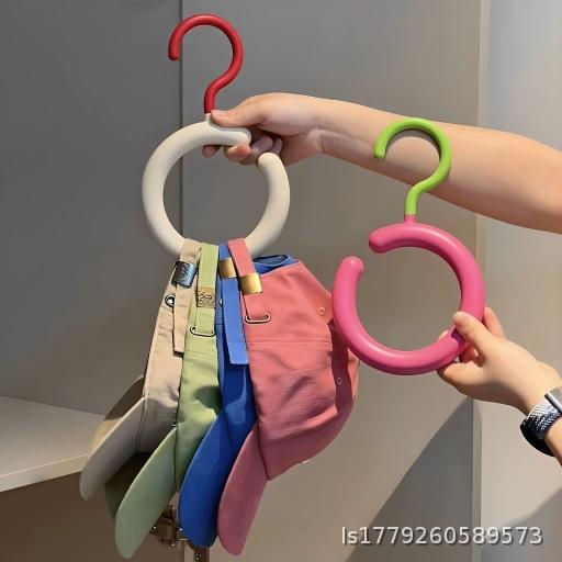  Dopamine Hat Storage Artifact Bag Wardrobe Hook Scarf Rack Display Stand Circular Hanger Storage Rack