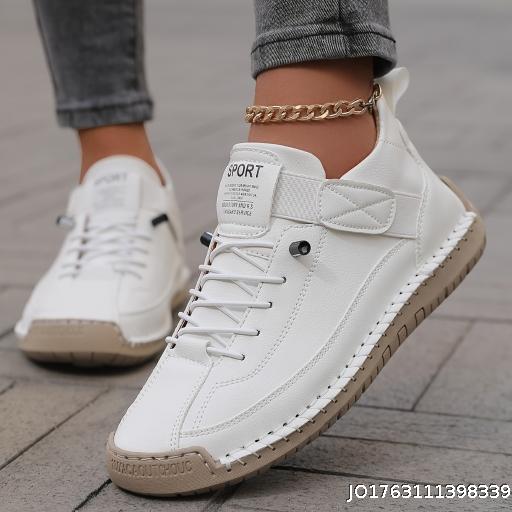  Popular handmade stitched women's shoes, men's shoes, couple's shoes, autumn and winter flat single shoes, casual shoes, Martin boots