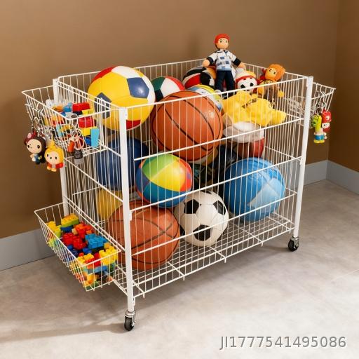 Multi functional Storage Basket with Wheel Supermarket Promotion Shopping Mall Clothing and Shoe Storage Express Sorting Promotion Special Offer Car Basket