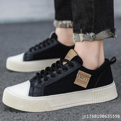 Casual Shoes Low cut Trendy Men's Shoes Cross border Extra Large Corduroy Thick Bottom Versatile Men's Sponge Cake Board Shoes