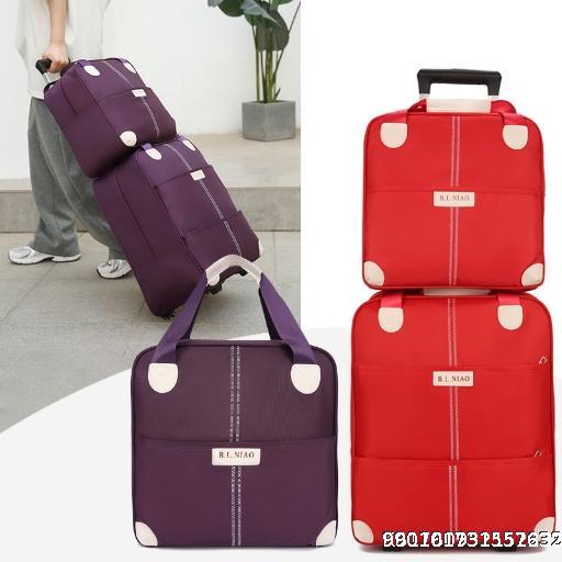 Pulley Bag Travel Bag Men's and Women's Hand Luggage Bag Canvas Mother and Child Bag Lightweight Pulley Bag Factory
