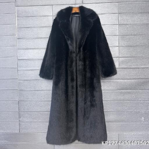 Thick faux fur faux fur coat for women, faux fur long coat, winter coat for women, businesswoman style